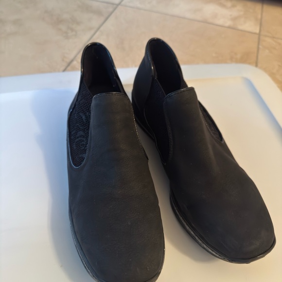 Rieker Black Ankle Booties with Gray Accents - Picture 2 of 3